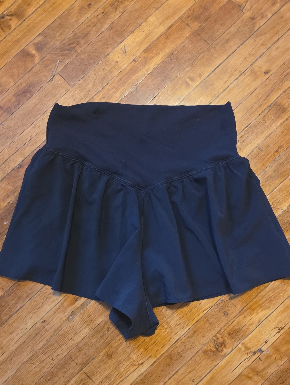 OFFLINE Black Flared Shorts